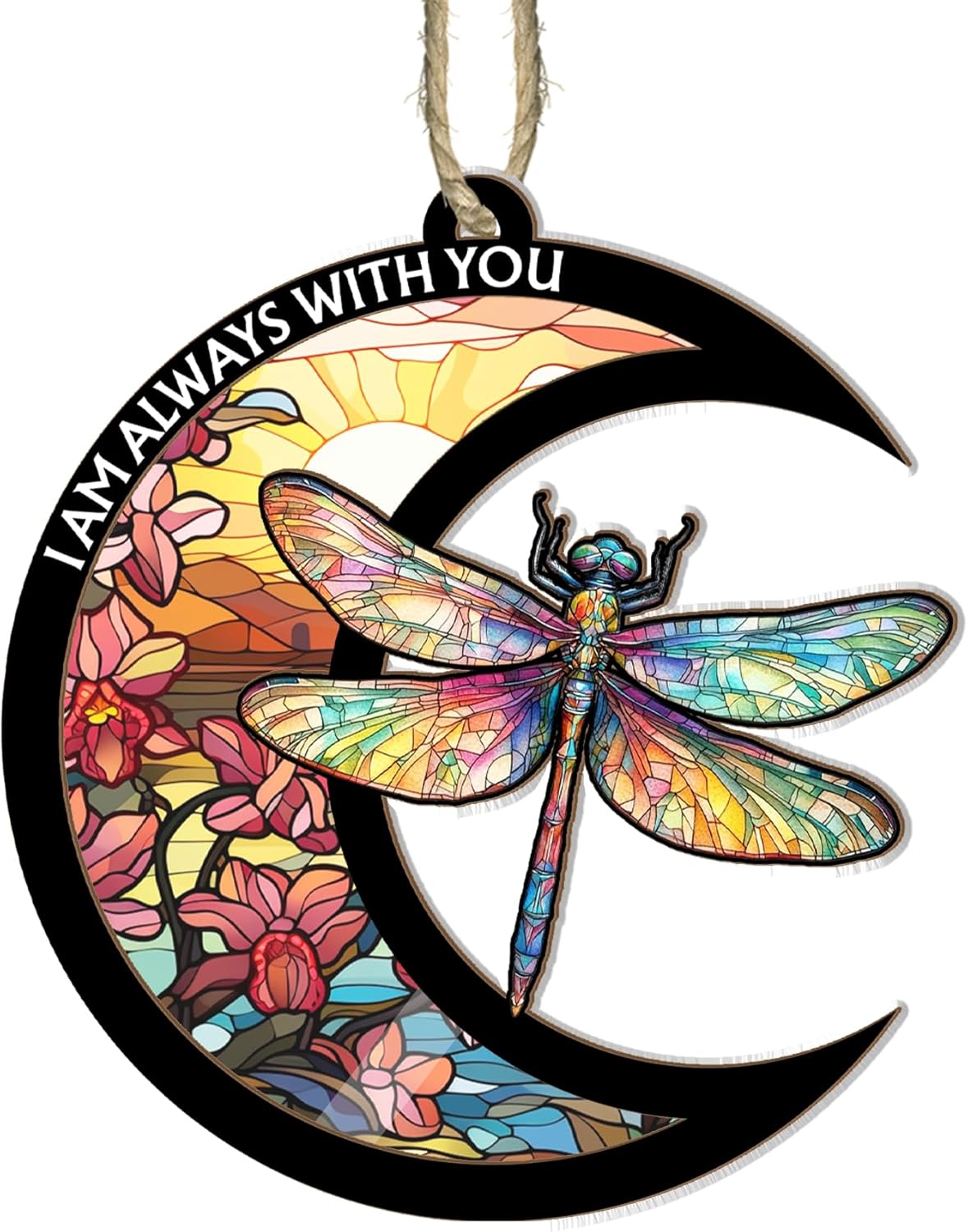 Personalized Dragonfly Suncatcher Ornament - Dragonfly Gifts for Women, Dragonflies Gifts for Women Dragonflies Lovers, Gift for Mother's Day, Birthday Anniversary for Mom from Daughter Son