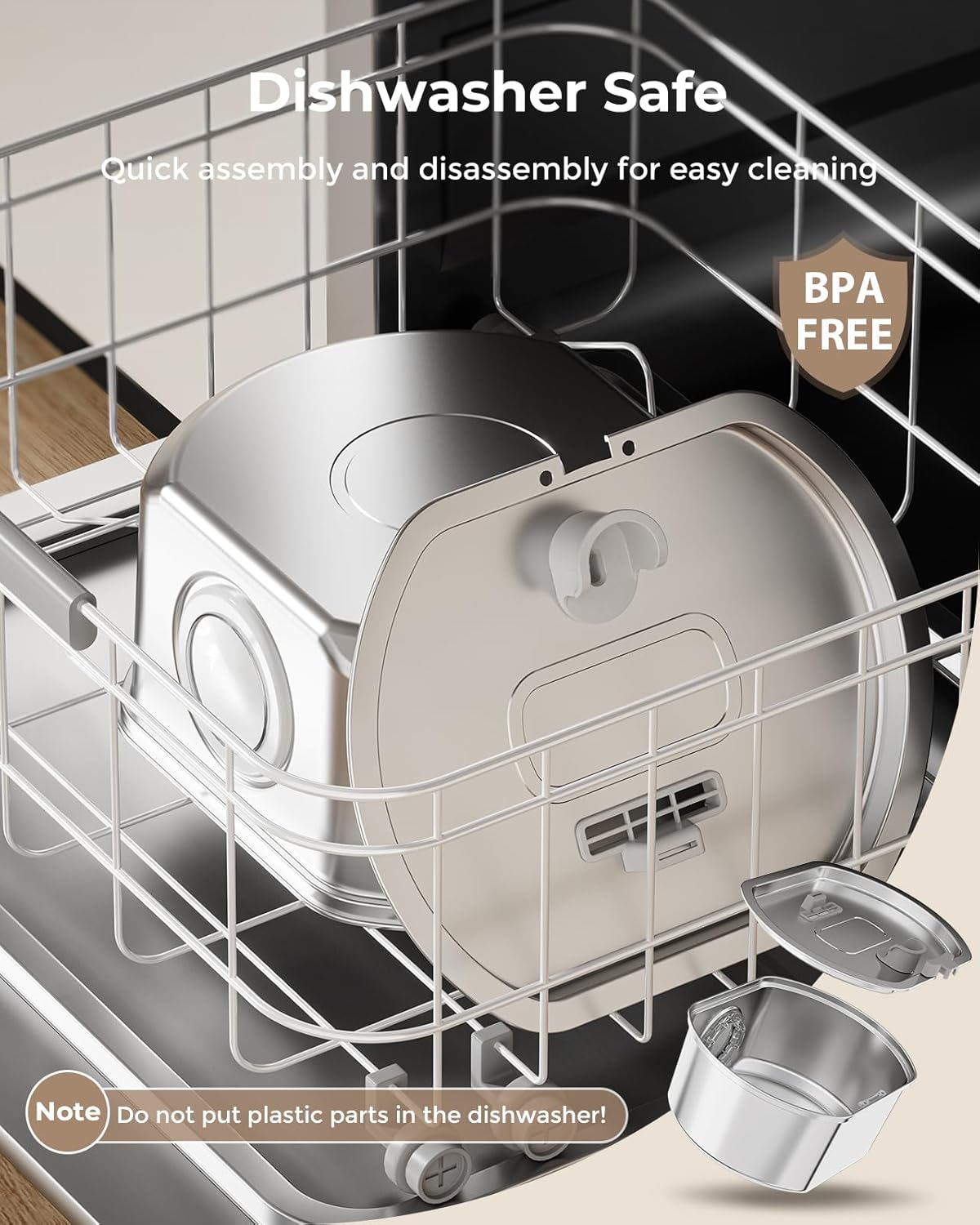 Cat Water Fountain Stainless Steel: 108oz/3.2L Cat Fountain for Drinking- Pet Water Fountain for Cats Inside - Automatic Cat Water Dispenser Bowl - Cat Feeding & Watering Supplies - Water Level Window