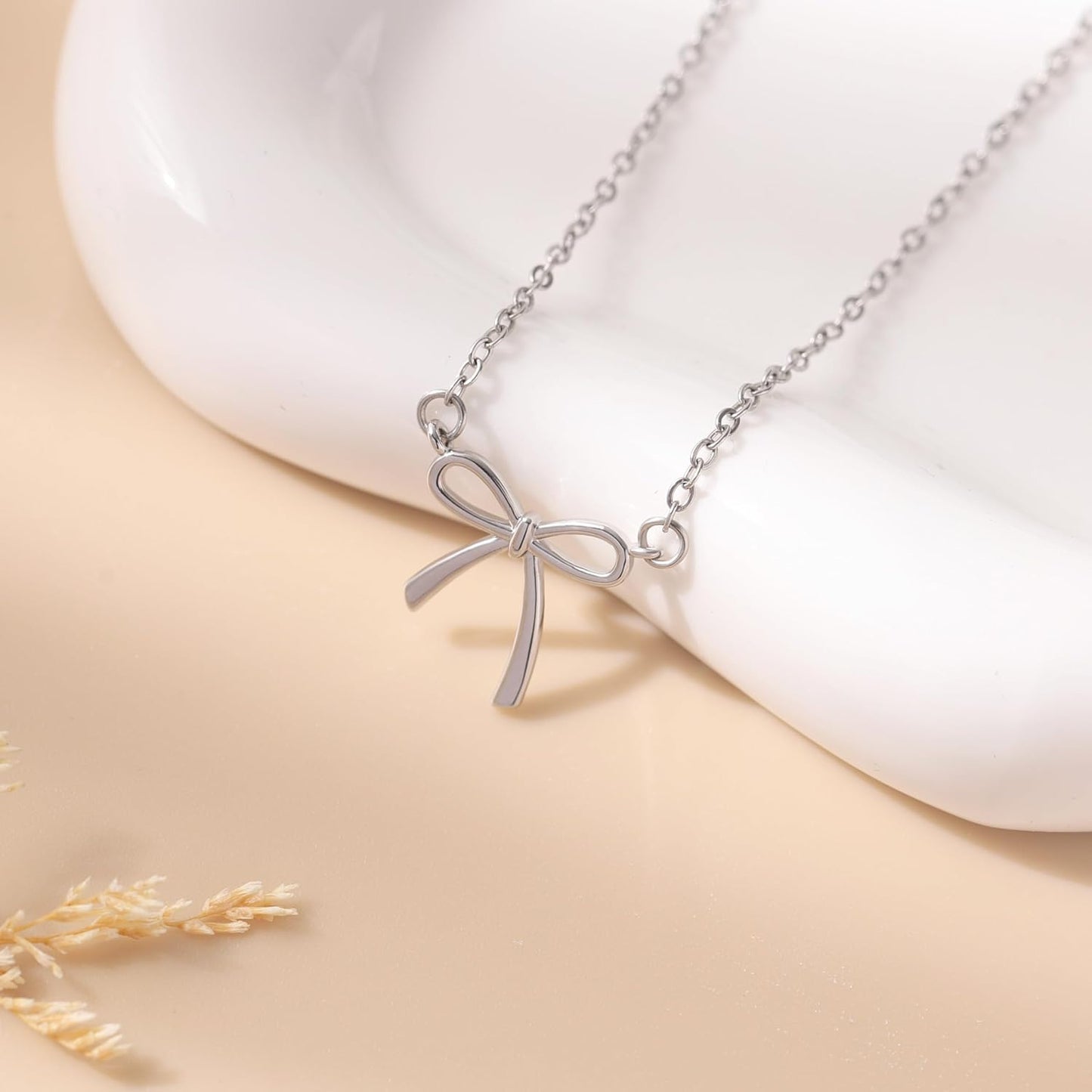 Baydurcan Pendant Necklace for Women Evil Eye Ankh Bow Necklace for Friends Sister Birthday Just Because Christmas Gifts