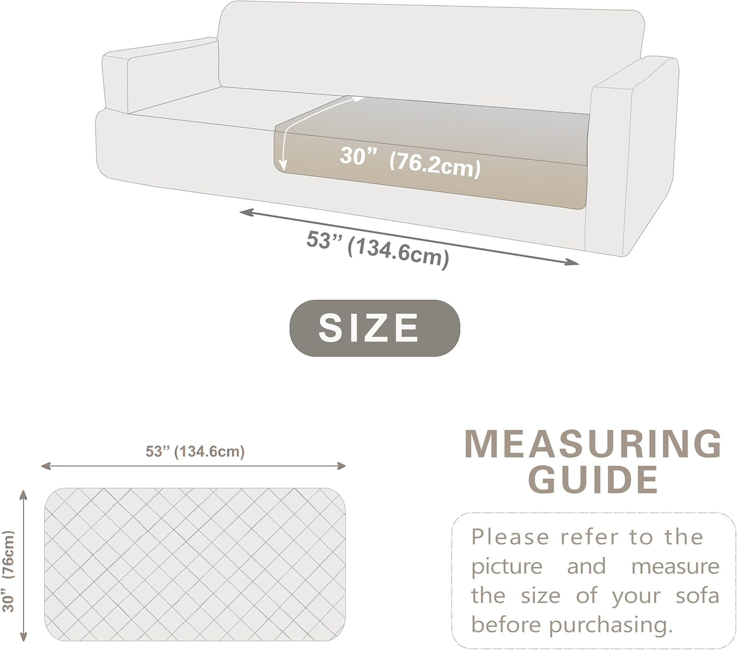 Dogs/Cats Bed Mats, Dog Pad Washable Removable Couch Cover with Anti-Slip Back, Plush Long Fur Mat, Perfect for Small, Medium and Large Dogs.(Brown, 30"x53")