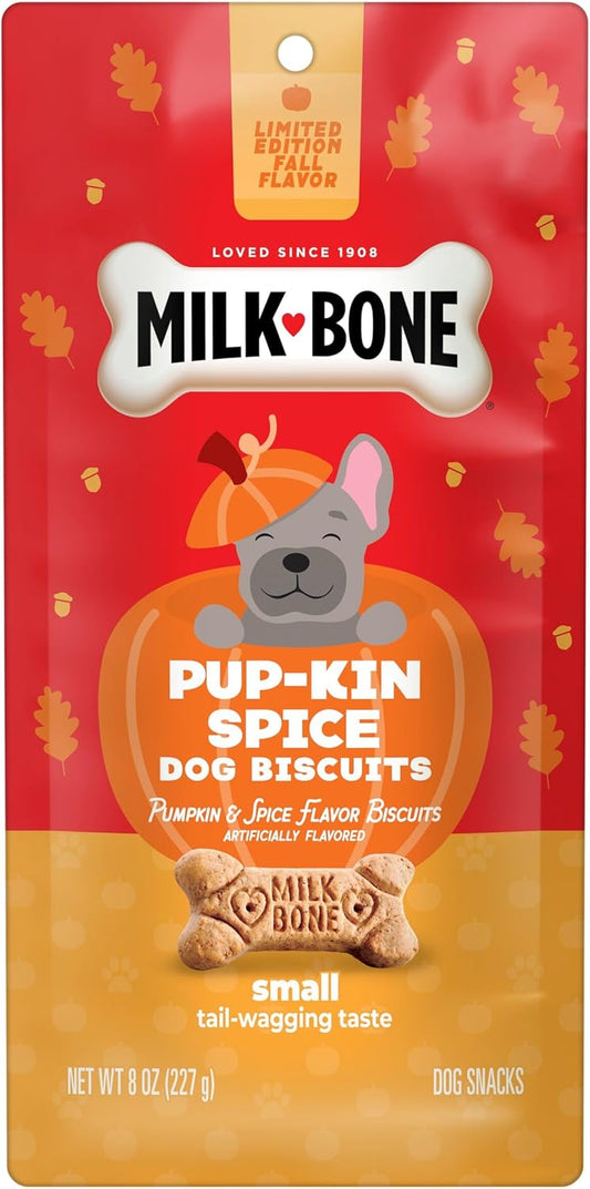 Milk-Bone Limited Edition Pup-kin Spice Flavor Small Biscuit Dog Treats, 8 Ounce