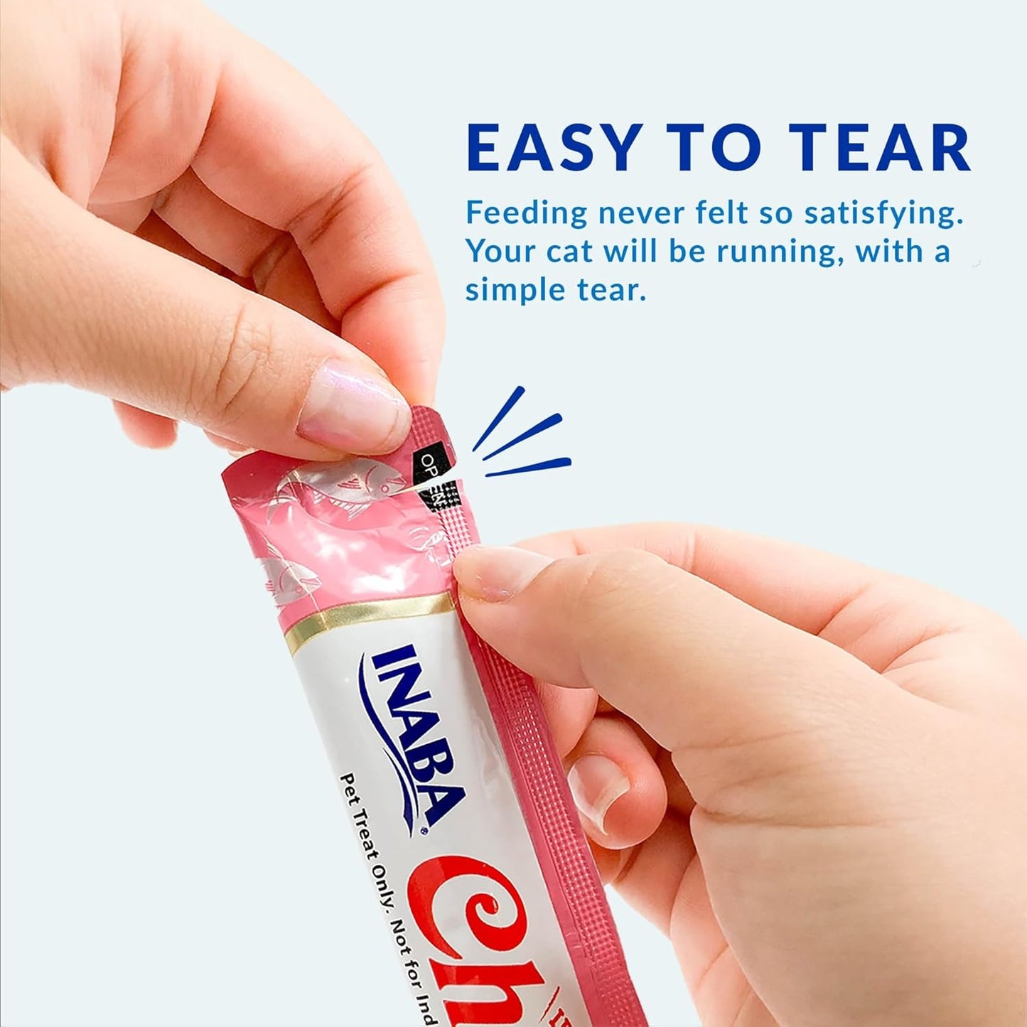 INABA Churu Cat Treats, Grain-Free, Lickable, Squeezable Creamy Purée Cat Treat/Topper with Vitamin E & Taurine, 0.5 Ounces Each Tube, 50 Tubes, Tuna & Seafood Variety