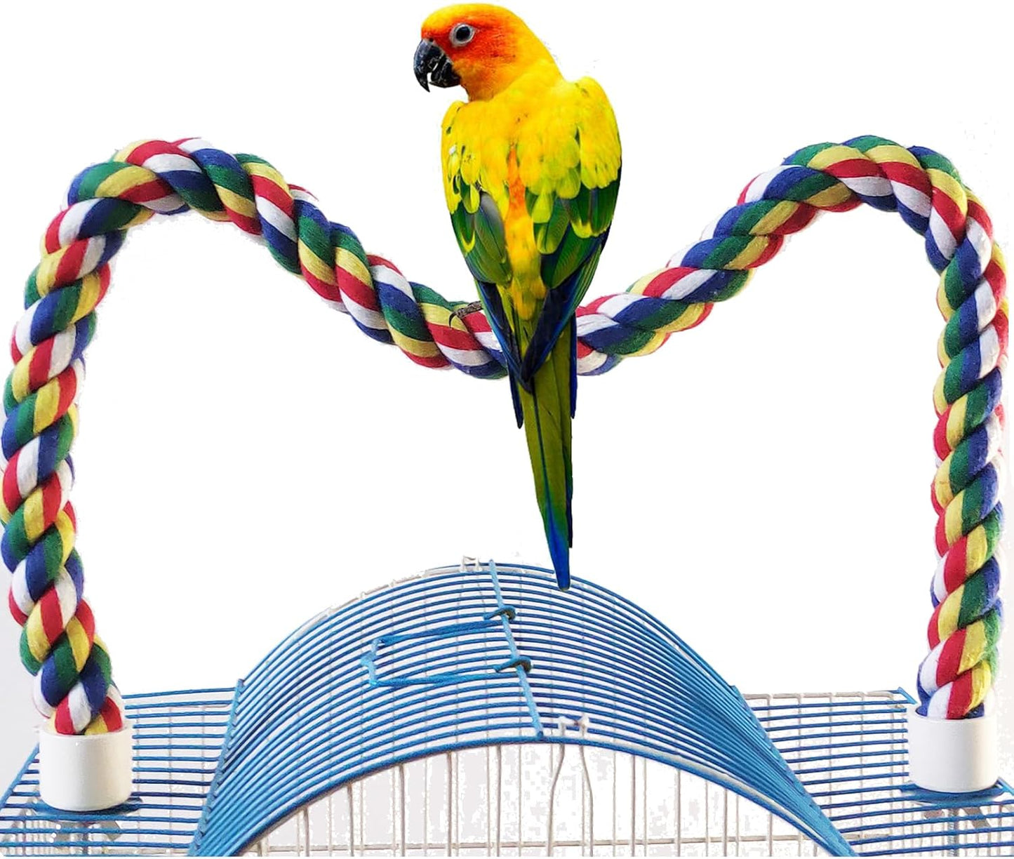 Bird Perch,Bird Rope Perch & Rope Perch,Bird Perches for Cage,Rope Perch for Conures,Parrots,Cockatiel,Lovebird,Budgerigar,Parakeet Rope Perches for Cage
