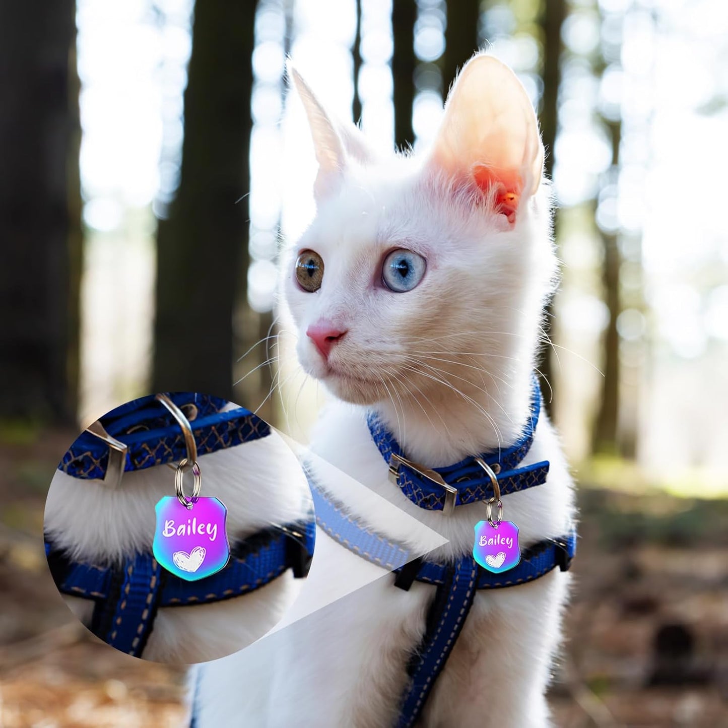 Dog Tags Engraved for Pets - YEHANTI Personalized Dog Tags with Lovely Icons, Durable Stainless Steel Pet ID Tags for Small Large Dogs Cats, Custom Dog Name Tags Engraved on Both Sides (Badge)