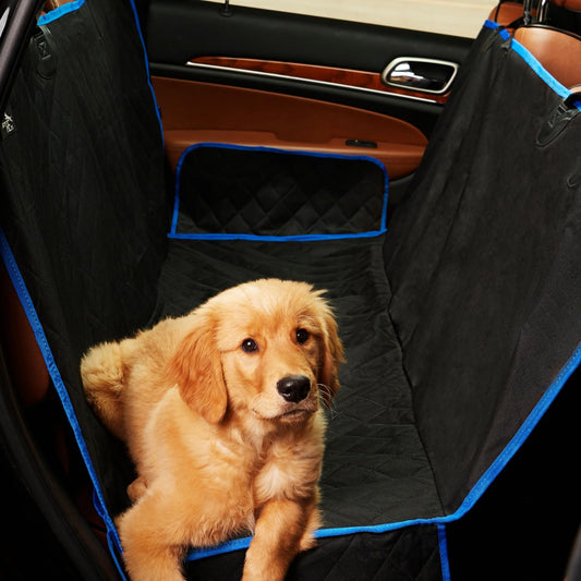 Active Pets Blue Standard Dog Car Hammock Back Seat Cover, Waterproof Backseat Cover Protector for Truck Bench Rear of Sedans or SUVs, Essential Pet Supplies Vacuum or Wipe Clean, Machine Washable