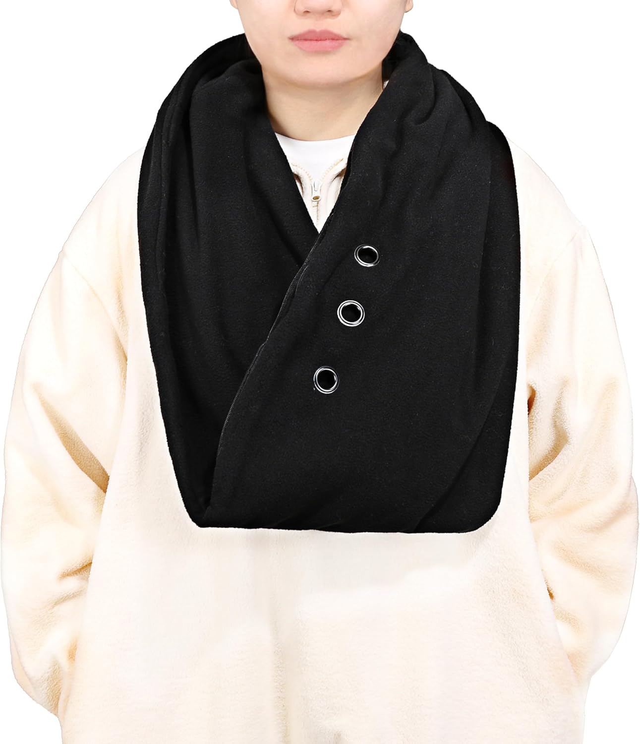 Pet Bonding Scarf - Carry Bonding Pouch - for Chinchillas, Hedgehogs, Rats, Sugar Gliders, Guinea Pigs, Rabbits, Hamsters, Gerbils, Squirrels, Ferrets, Kittens, Parrots, Birds, Reptiles (Black)