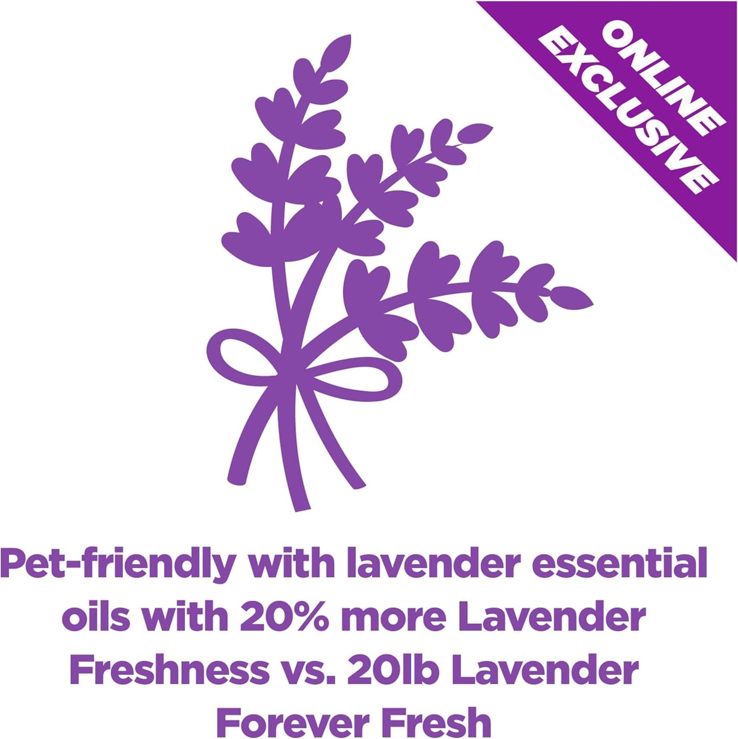 Arm & Hammer Forever Fresh Clumping Cat Litter Lavender, MultiCat 18lb with 20% More Lavender Freshness, Pet Friendly with Essential Oils (Pack of 2)