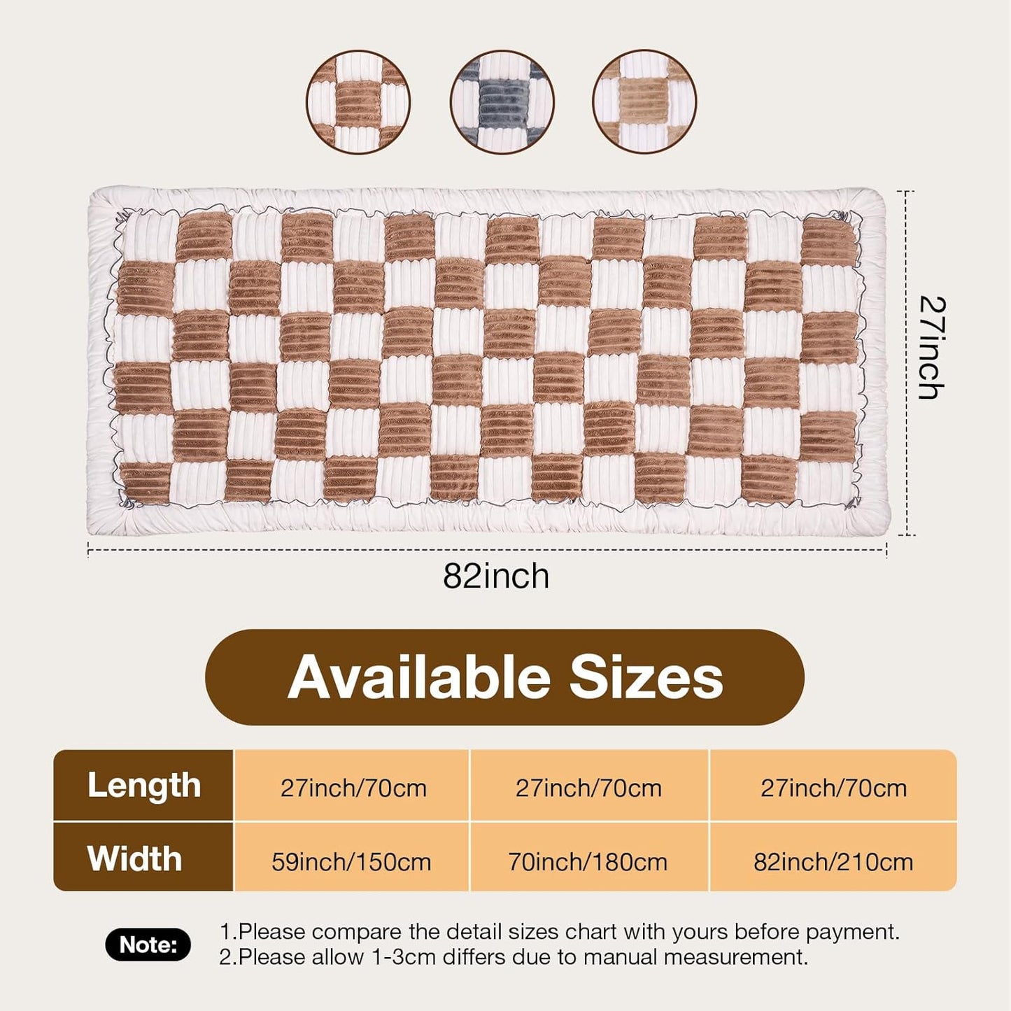 Dog Couch Cover Protector, Dog Bed Mat for Couch Washable Pet Bed Cover, Large Dog Blanket Pet Friendly Sofa Cover, Dark Coffee, 27 * 82 ''