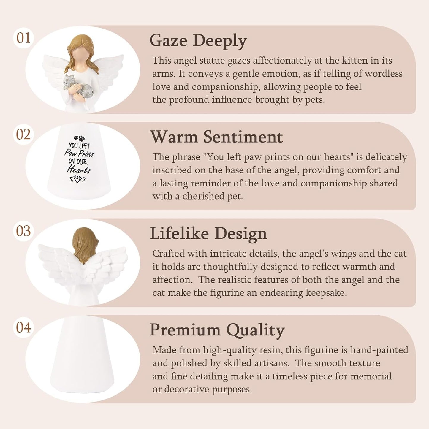 Cat Memorial Gifts for Loss of Cat - Sympathy Gift for Cat Lovers, Pet Memorial Keepsake for Grieving Cat Owners, Remembrance Gifts for Loss of Pet (Grey Cat)