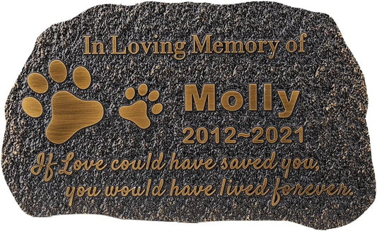 Pet Memorial Stone Cat Dog Pet Memorial Personalized Pet Grave Markers Customized Pet Grave Markers with Pet Name are a Sympathy Gift for The Loss of a Pet (Acrylic)