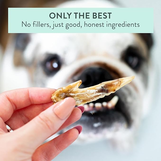 The New Zealand Natural Pet Food Co WOOF Air Dried Dog Treats - Chicken Wing Tip, High Protein - Small & Dog Treats, Natural, Topper - 1.76 oz