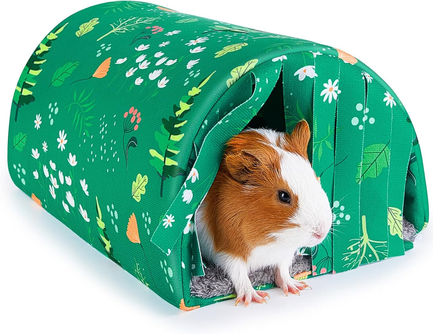 Guinea Pig Hideout Washable Guinea Pigs Tunnel with Curtains Hamster Hideout Cozy Guinea Piggy House Fit for Guinea Pig Cages Soft Guinea Pigs Accessories for Small Animals Hamster/Chinchilla/Bunny
