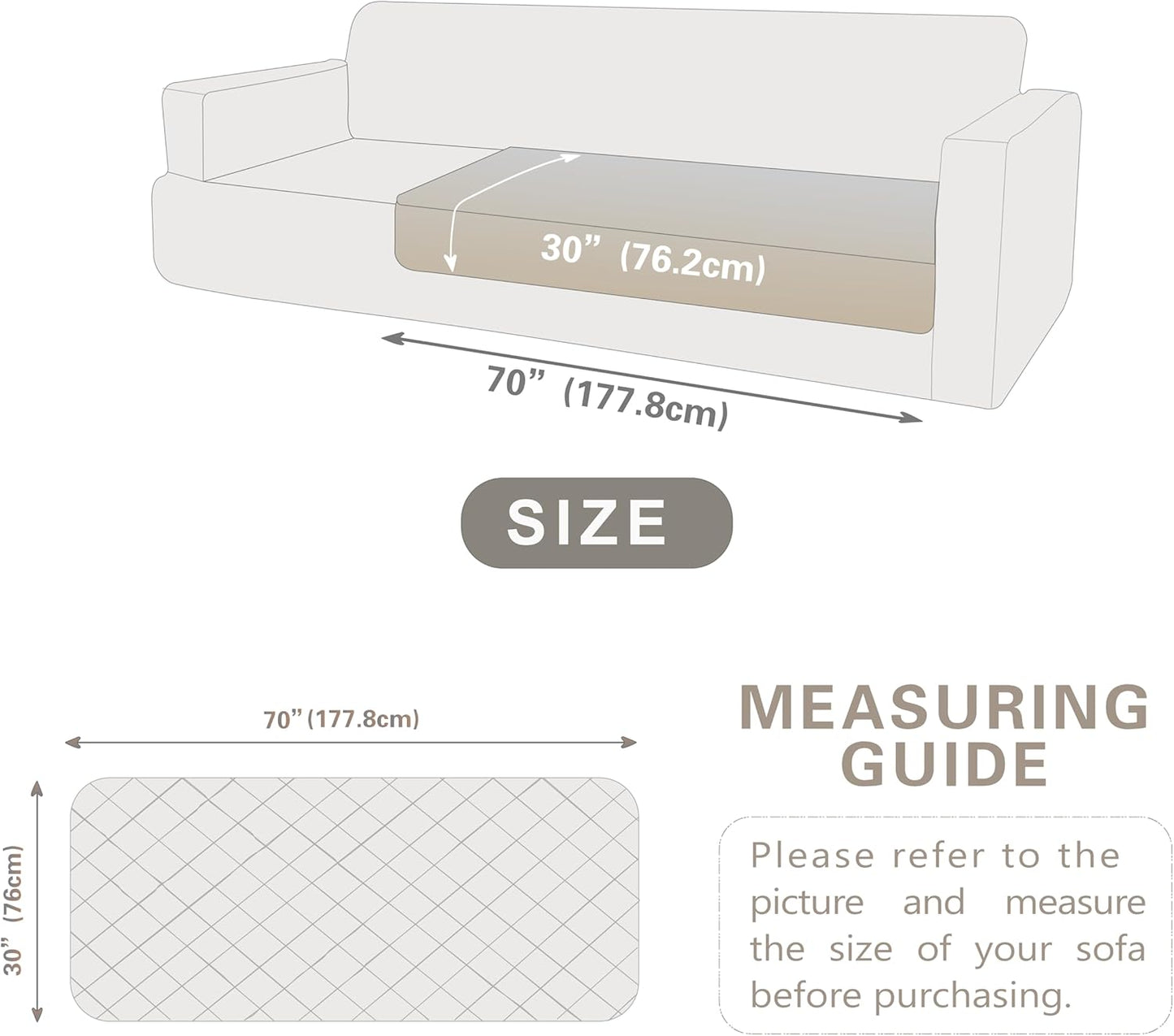 Dogs/Cats Bed Mats, Dog Pad Washable Removable Couch Cover with Anti-Slip Back, Plush Long Fur Mat, Perfect for Small, Medium and Large Dogs.(Light Brown-Bubble, 30"x70")