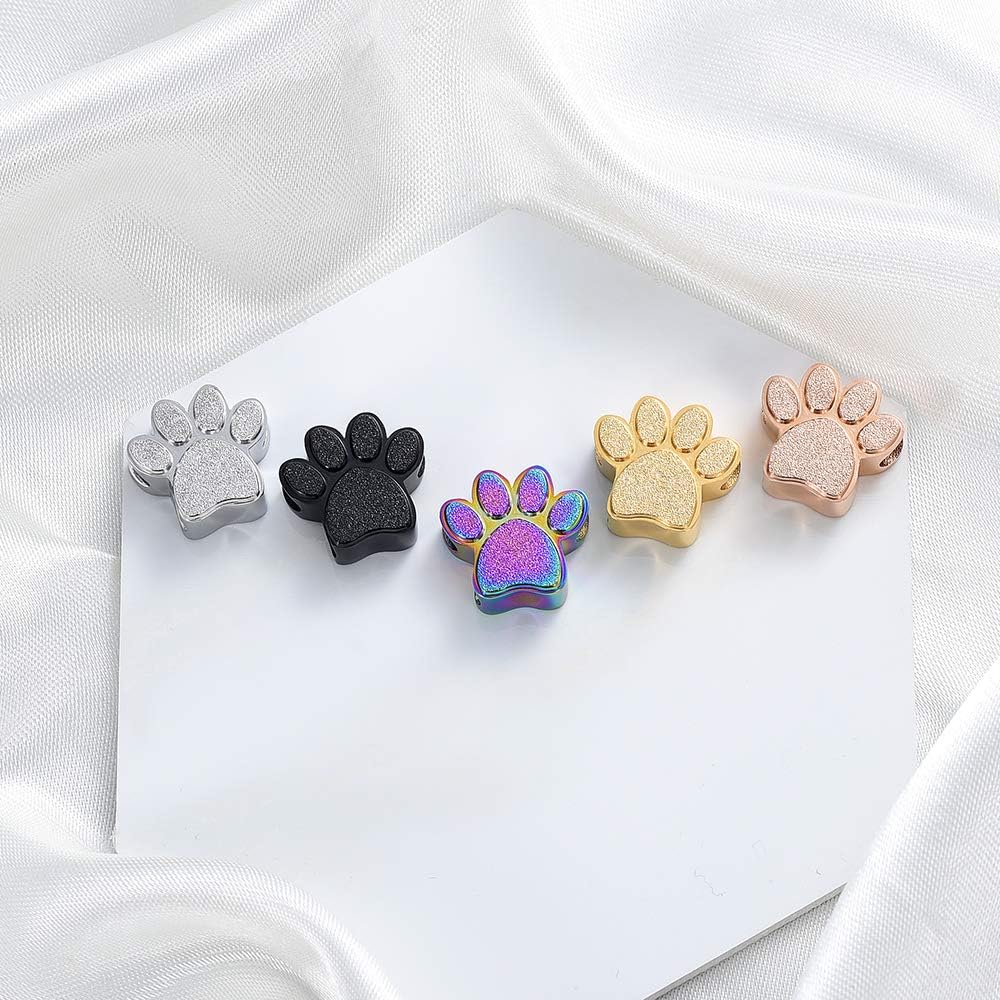 Pet Urns For Dogs/Cats - Pet Ashes Necklace - Paw Print Urn Necklace with Mini Keepsake Urn Memorial Ash Jewelry