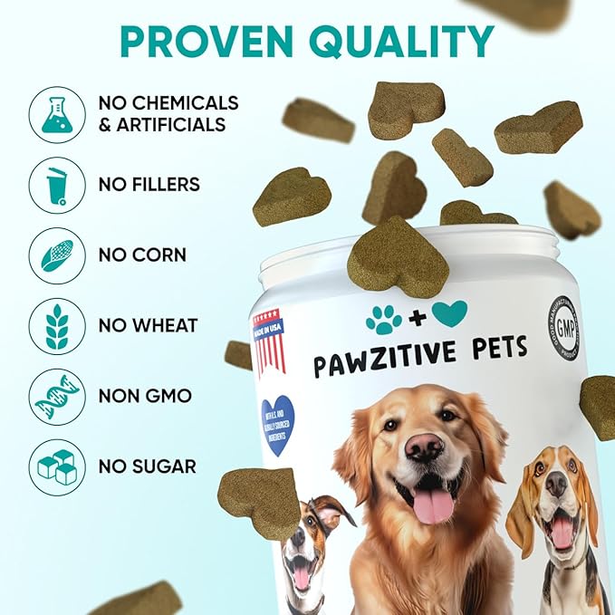 Dog Calming Chews for Anxiety Relief - Hemp Calming Chews for Dogs - 120 Soft Treats - Stress, Separation - USA Product - Melatonin, Passion Flower, Chamomile