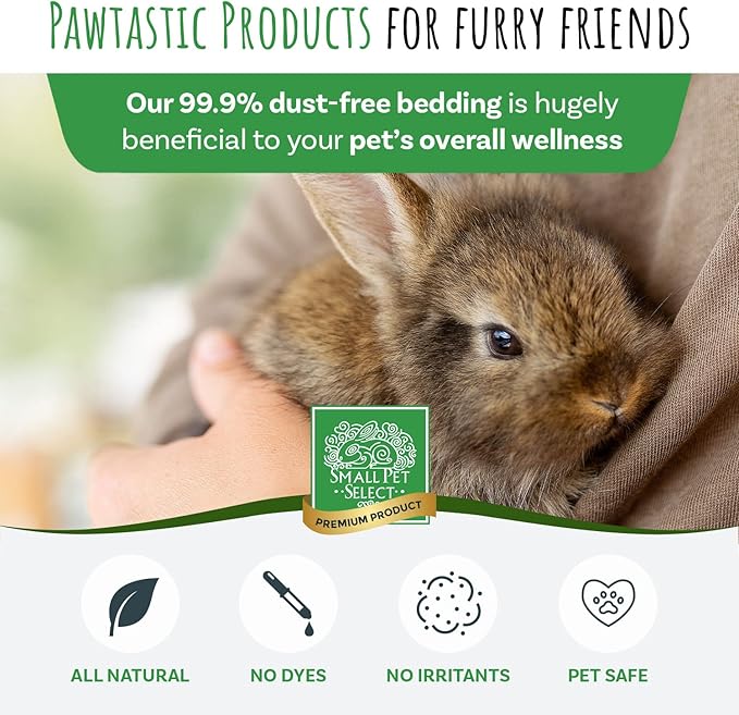 Small Pet Select Brown Natural Paper Bedding, Soft Animal Bedding with Odor Control for Guinea Pig, Rabbit, Hamster, or Bunny, Cage Accessories, Made in the USA, 178L (2 Pack)