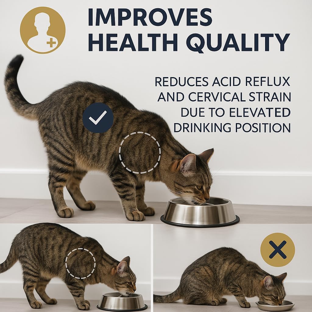 Aqua MINI Portable Pet Water Fountain - Automatic Drinking Bowl for Cats and Dogs - Stainless Steel Faucet - Replaceable Filters - Easy Cleaning - Ideal for Multiple Pets - 1.2L/42 fl oz - Pink