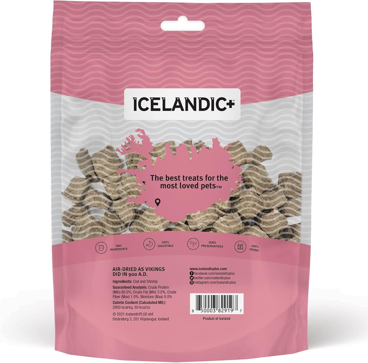 Icelandic+ Cod & Shrimp Combo Bites Dog Treat 3.0-oz Bag
