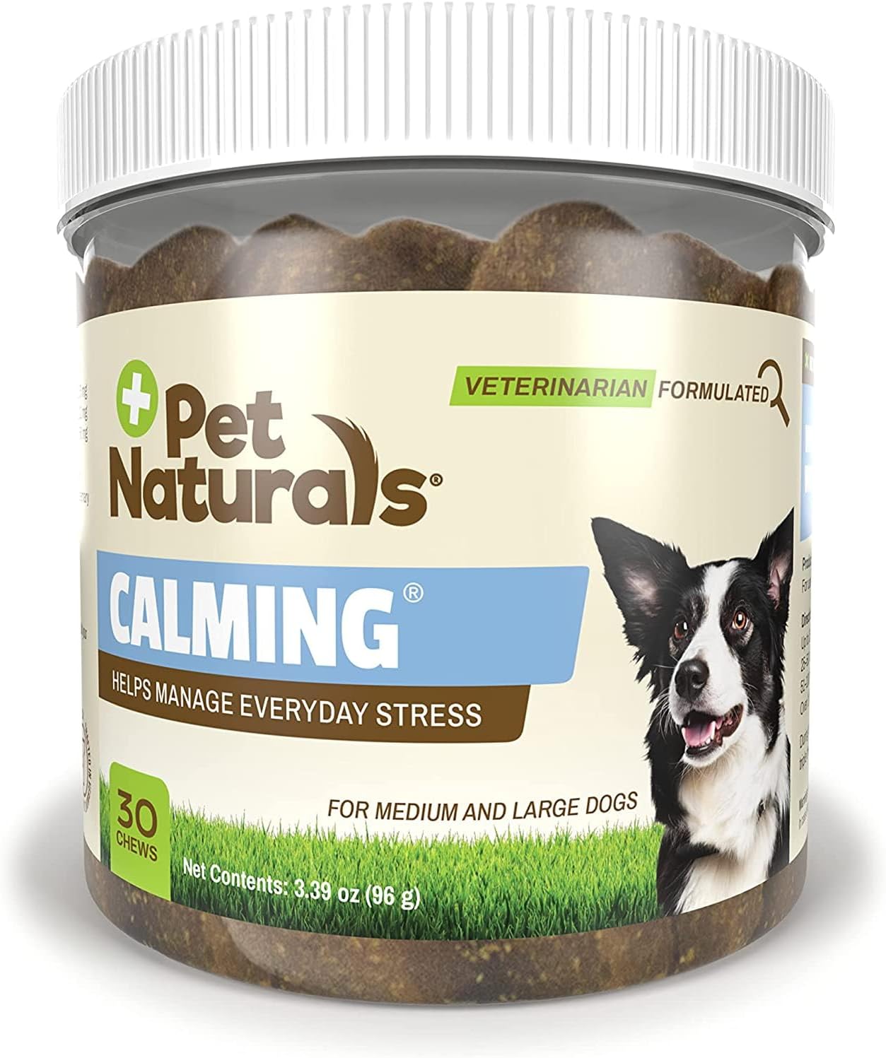 Pet Naturals Dog Calming Chews for Medium and Large Dog Anxiety Relief with Naturally Sourced Ingredients for Thunder, Quiet Moments at Home, Anxiety, Barking Calming Dog Treats, Chicken, 30 Chews