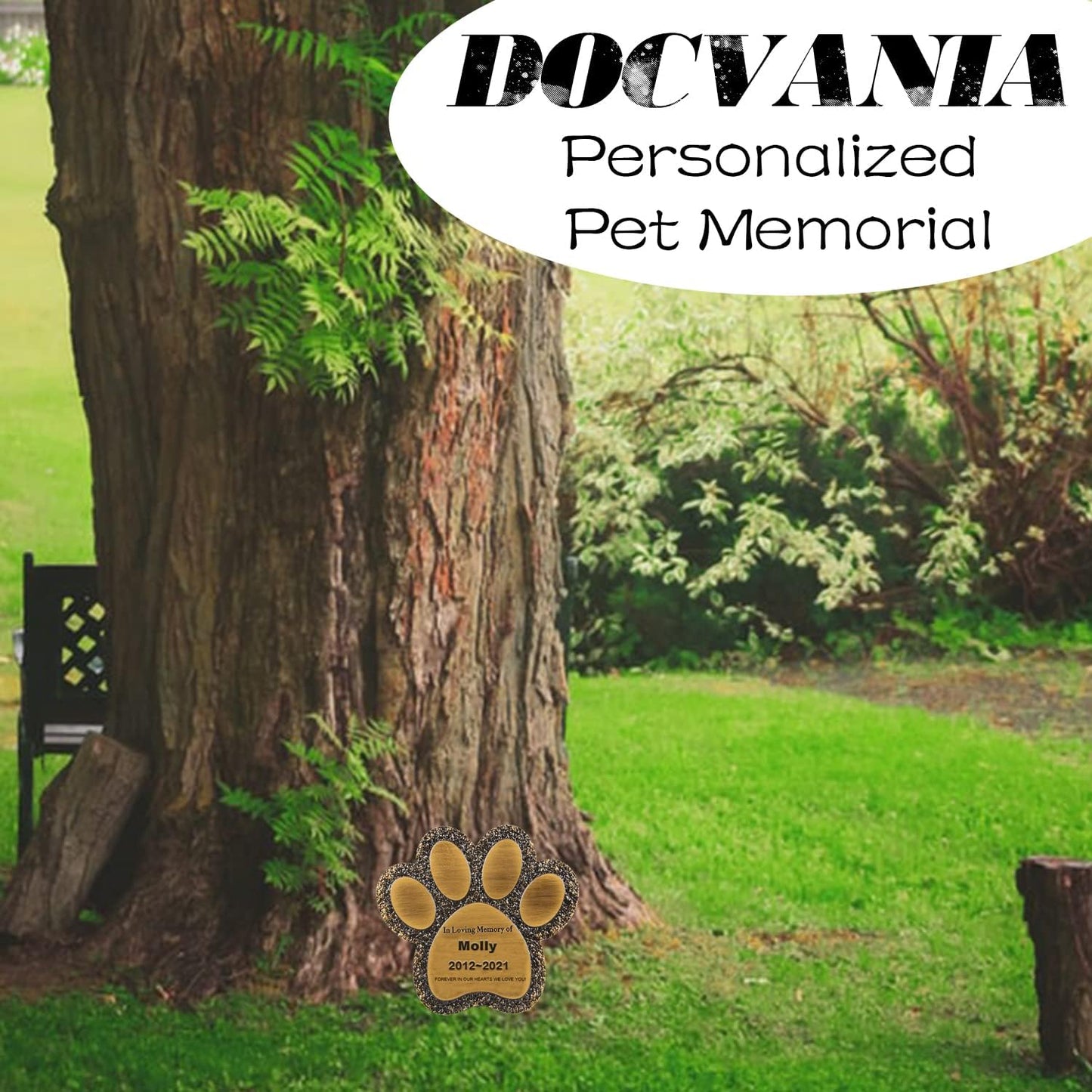 Pet Memorial Stone Cat Dog Pet Memorial Personalized Pet Grave Markers Customized Pet Grave Markers with Pet Name are a Sympathy Gift for The Loss of a Pet (Acrylic)