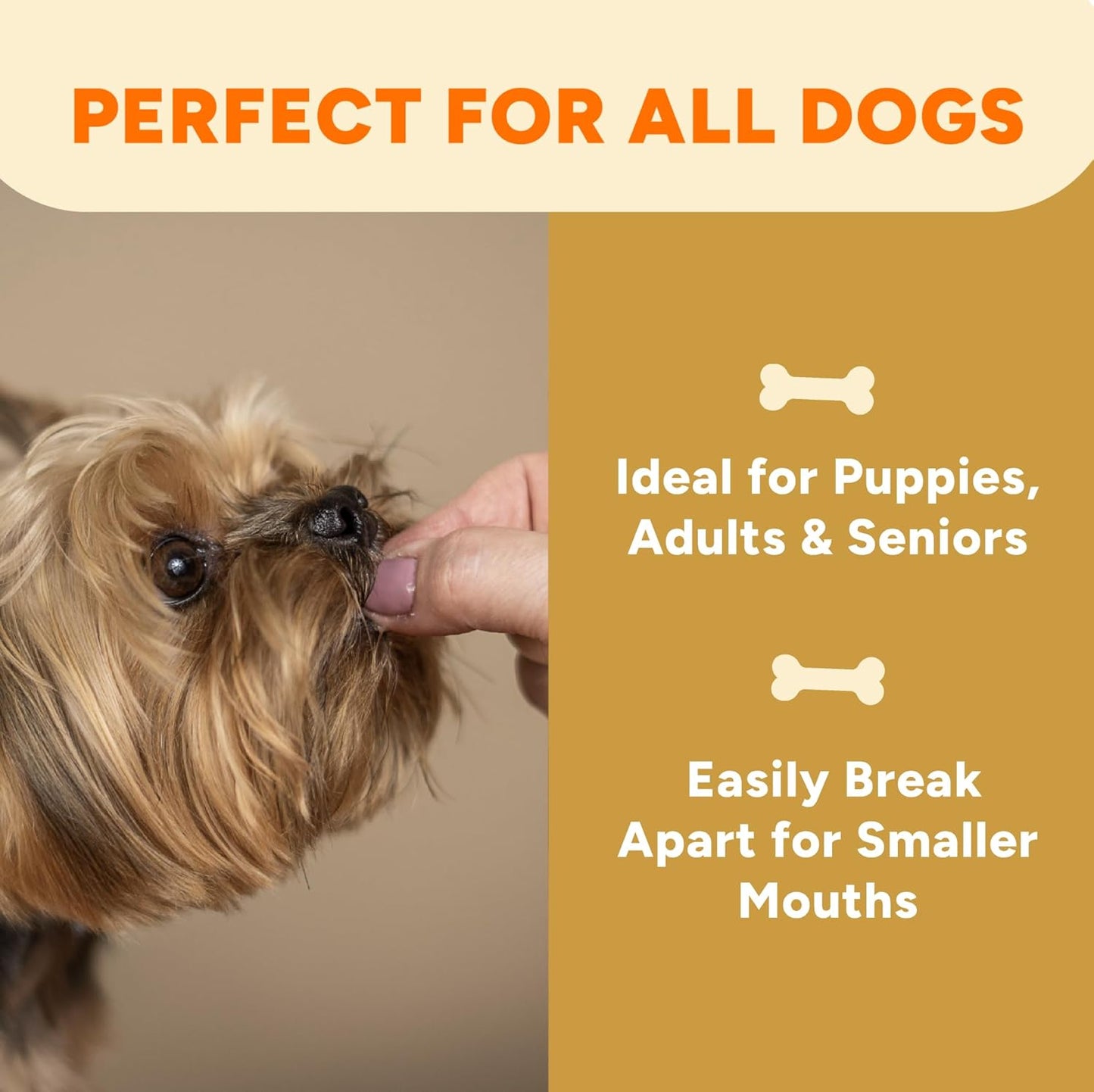 Gaines Family Farmstead Cheese Drizzled Sweet Potato Dog Bones - 8 oz Bag, Grain-Free, All-Natural Dog Treats for Digestion, Skin, Energy & Immunity – Limited Ingredient, Made in USA