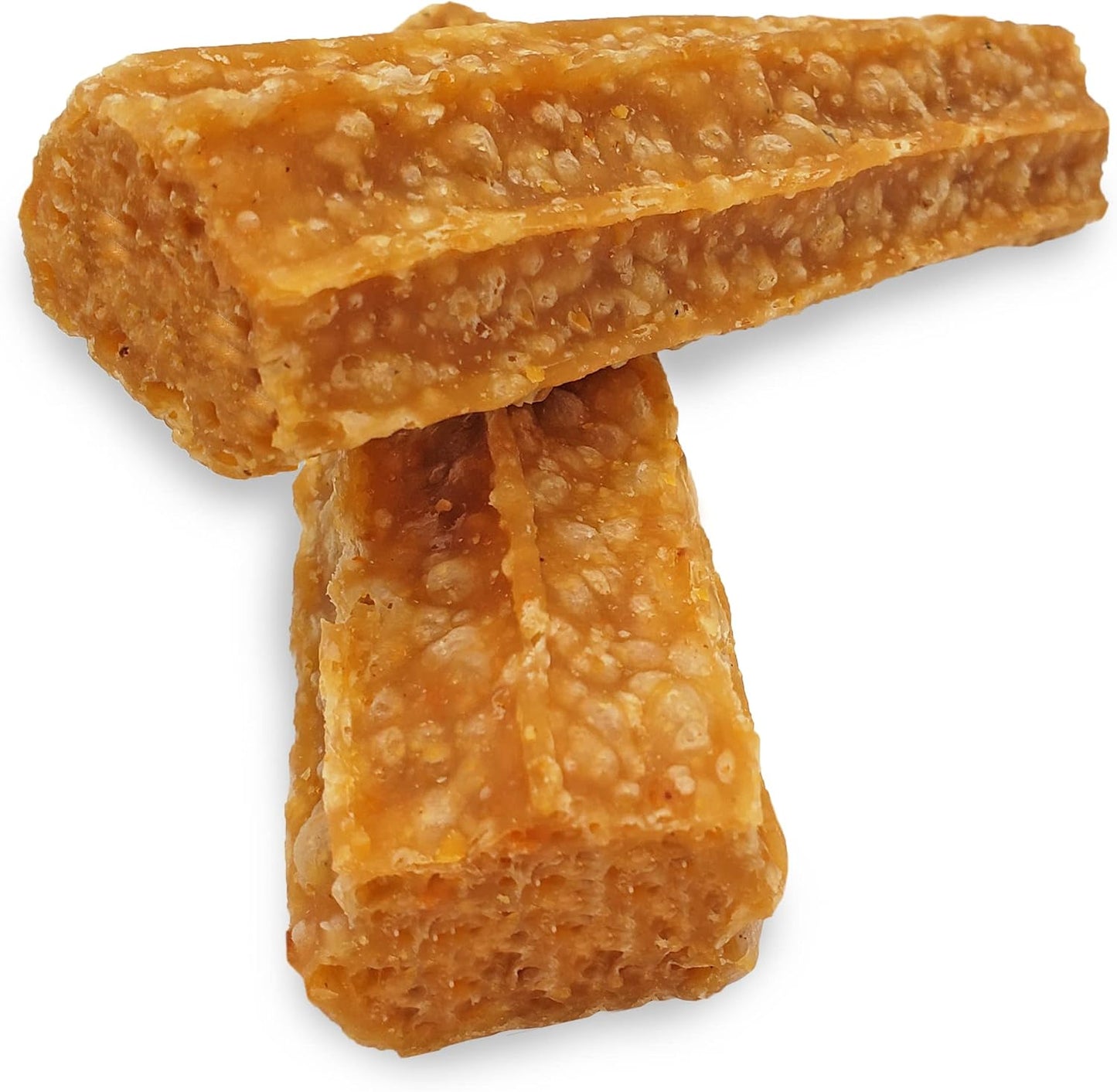 Happy Teeth Natural Cheese Dog Chews | Peanut Butter Flavor | Dental Chew | Protein Rich | Gluten Free - Lactose Free - Wheat Free - Soy Free | 2 Happy Teeth Chews per Resealable Pouch (Pack of 2)