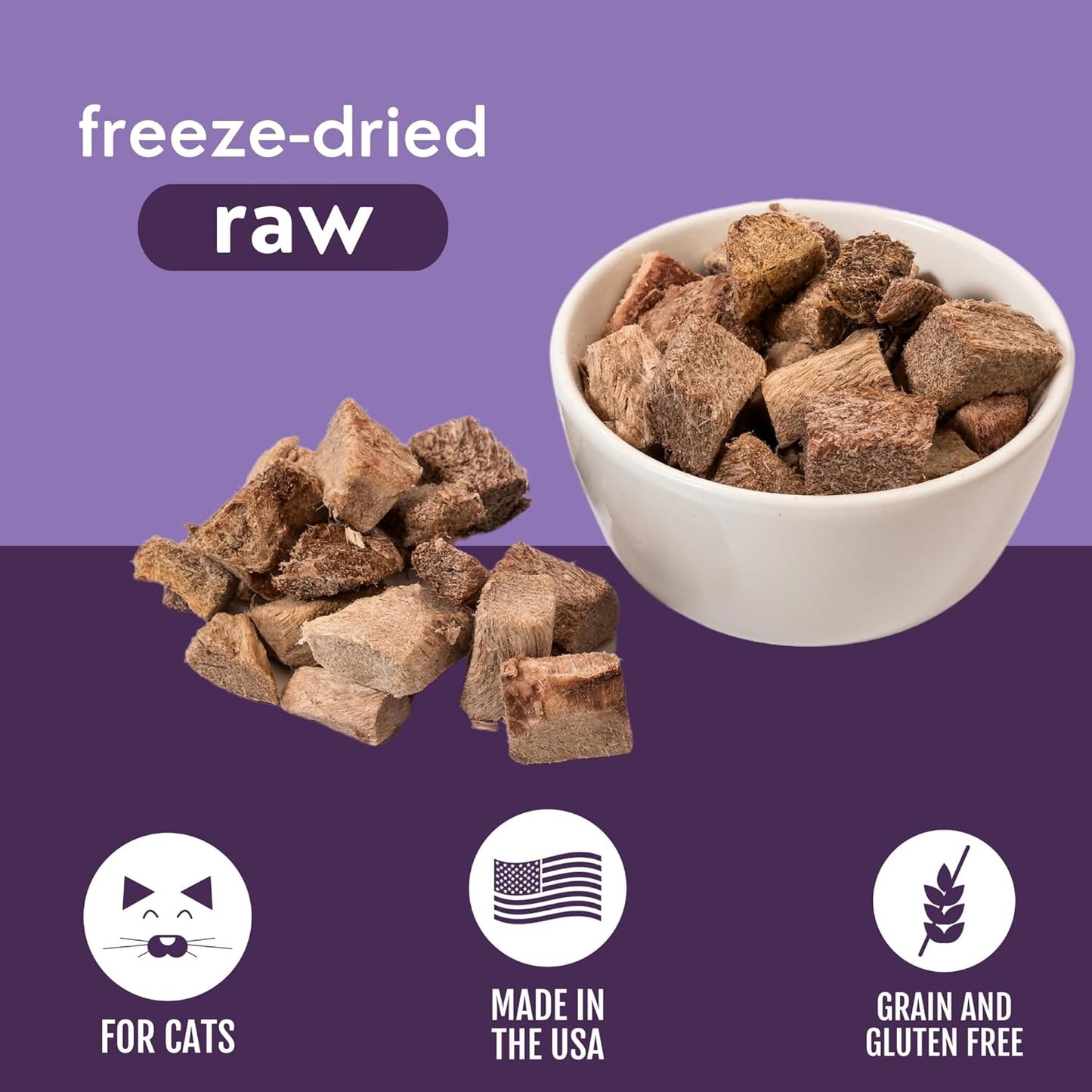 Momentum Carnivore Nutrition Freeze-Dried Pork Tenderloin Cat Treats – Single-Ingredient, All-Natural, Grain-Free Treats – 2.5 oz Bag