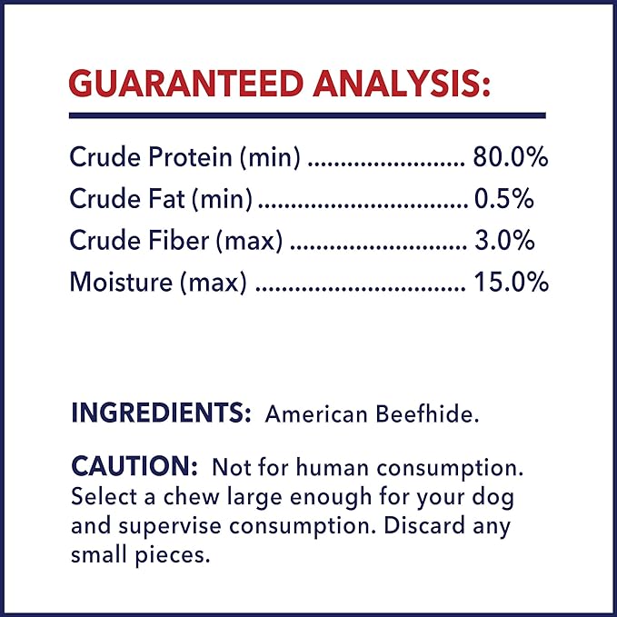 Pet Factory 100% Made in USA Beefhide 5" Chip Rolls Dog Chew Treats - Natural Flavor, 18 Count/1 Pack