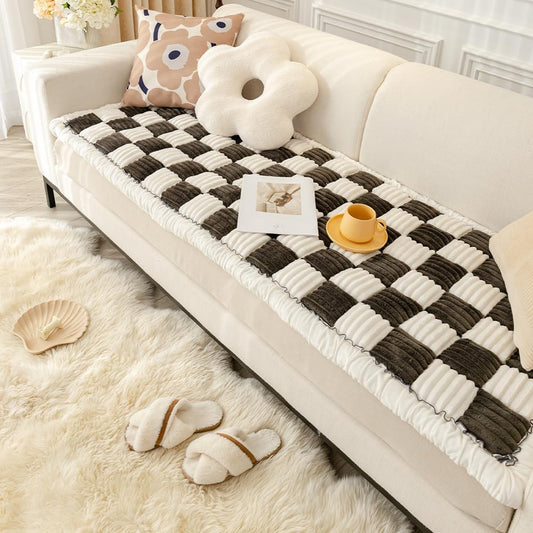 Couch Cover for Dogs Washable, Sofa Cover Protector, Couch Covers for 3 Cushion Couch Sofa Pet Friendly, Soft, Non Slip (27.6 x 70.9 Inch, Black)