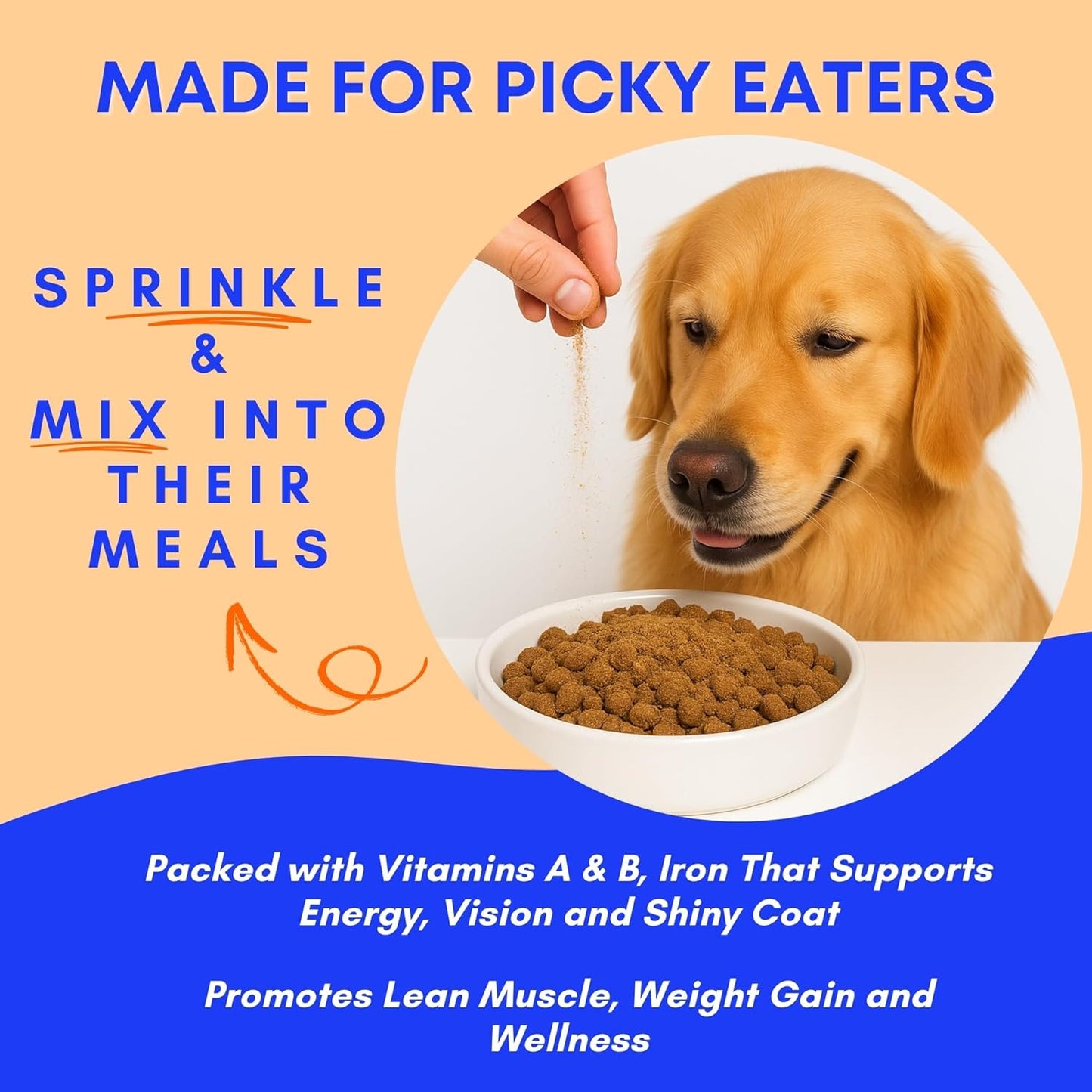 Beef Liver Food Toppers for Dogs & Cats - 100% Natural, High Protein Dog Seasoning for Food, Meal Topper & Appetite Stimulant for Picky Eaters, Liver & Lung Weight Gain for All Breed & Sizes