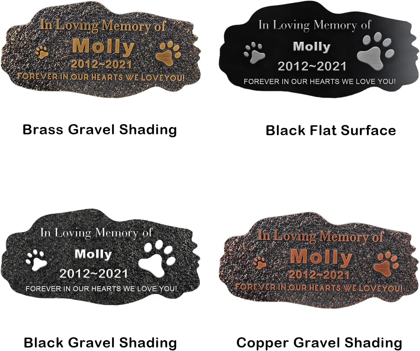 Pet Memorial Stone Plaque Pet Headstone,Customize Indoor/Outdoor Garden Plaque Grave Markers with Pet Name,Personalized Cat Dog Memorial Plaques,Loss of Pet Sympathy Gift-Acrylic Material