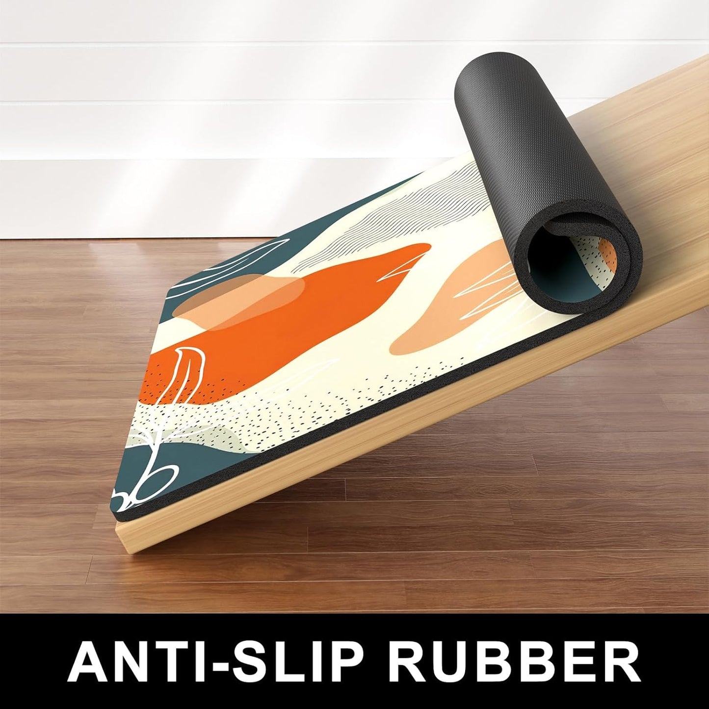 Dog Food Mat, 16" x 24" Boho Absorbent Dog Cat Bowl Mat for Food and Water, Cute Anti-Slip Rubber Pet Feeding Rug Protect Floors, Placemat for Feeding & Watering Supplies, Boho Abstract