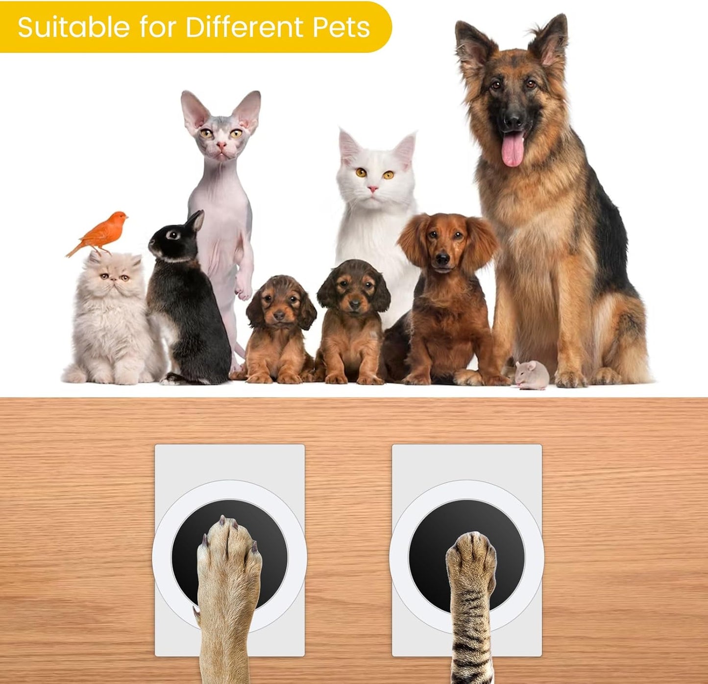 Nabance Baby Hand and Footprint Kit, Paw Print Kit for Dogs & Cats, 3 Inkless Print Pads with 2 Photo Frames, 6 Imprint Cards, Pet Paw Print Impression Kit, Dog Nose Print Kit Dog Mom Gifts for Women