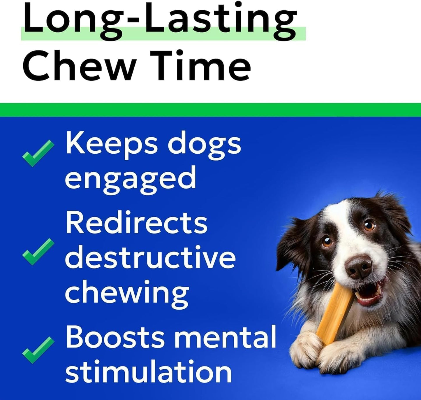 BARK&SPARK Yak Cheese Himalayan Dog Chews - 100% Natural & Long Lasting Dog Treats, Yak Milk Chews for Small, Medium & Large Dogs, Lactose & Gluten Free Dental Sticks, Healthy & Safe (1 Large Chew)