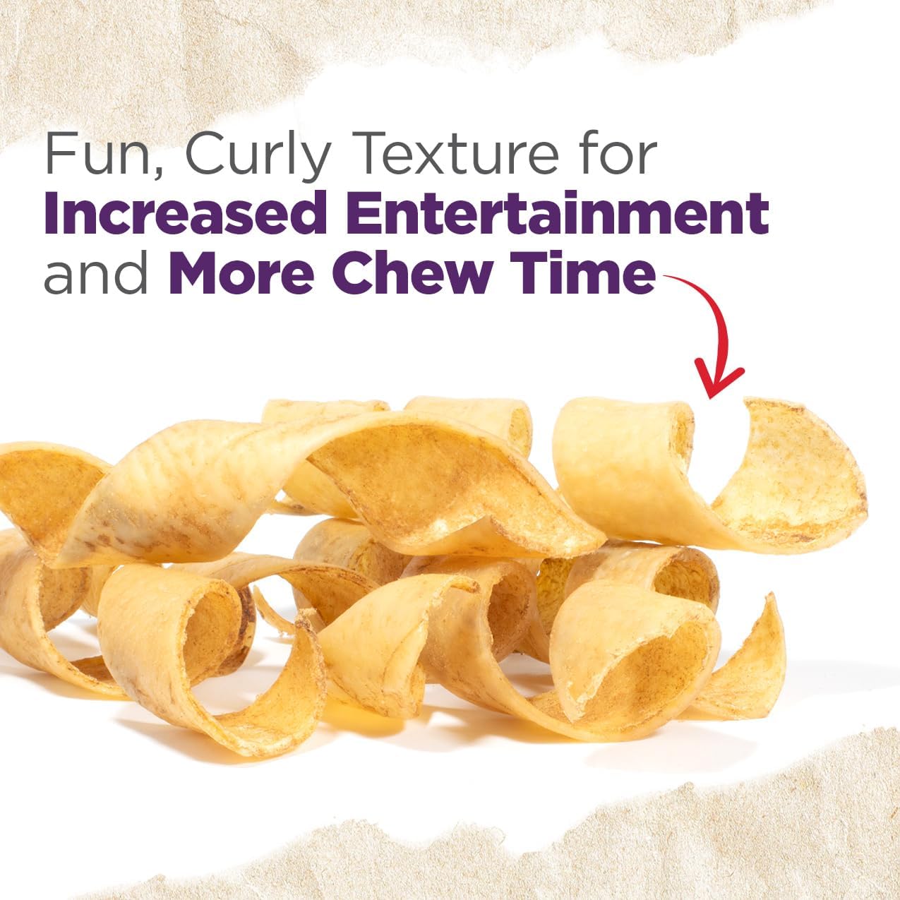 Natural Farm Curly Pork Collagen Sticks (5-6 Inch, 6 Pack), Fully Digestible & Natural Dog Chews, Flavorful & Long Lasting, Best for Small & Medium Chewers, Odor-Free Rawhide Alternative