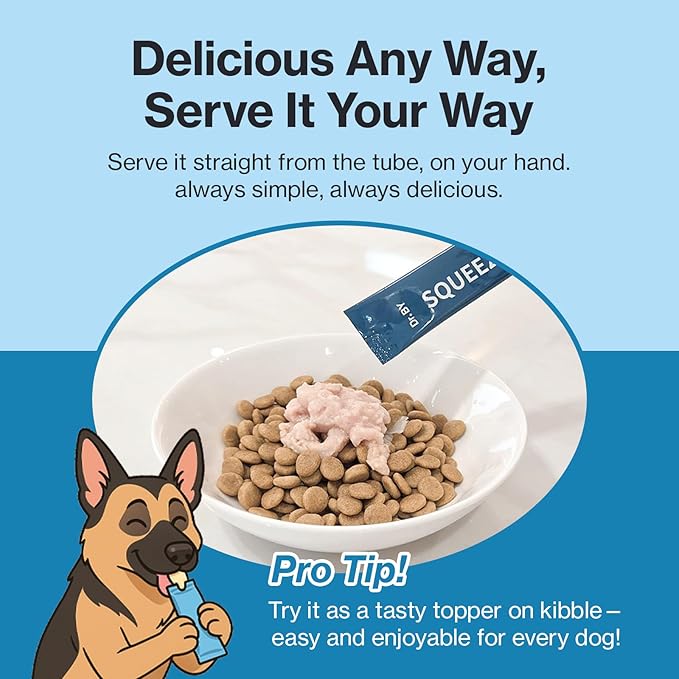 Dr,by Squeeze Probiotics for Dogs - Gut Health, Skin & Coat, Immune Support - Lickable Treat Supplement - 30 Tubes (14.81 oz)