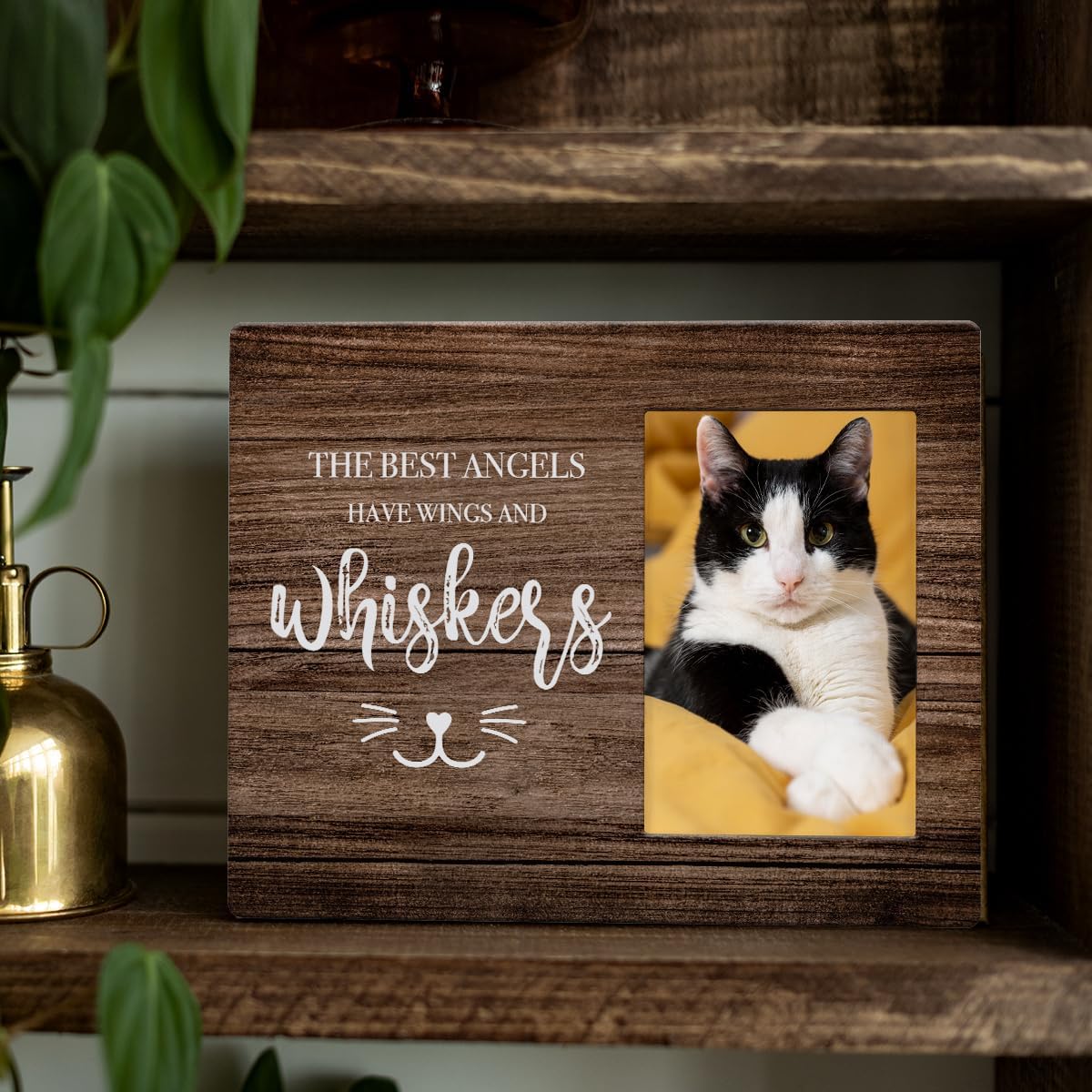 Pet Memorial Gifts for Cats, Cat Memorial Gifts for Loss Of Cat, Pet Loss Sympathy Gift Picture Frame, Pet Loss Gifts, Pet Remembrance Gift Cat Memorial Photo Frame for Desk Shelf Table Room Decor