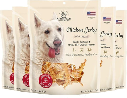 American Paws Chicken Jerky Dog Treats Made in USA (5 LB)