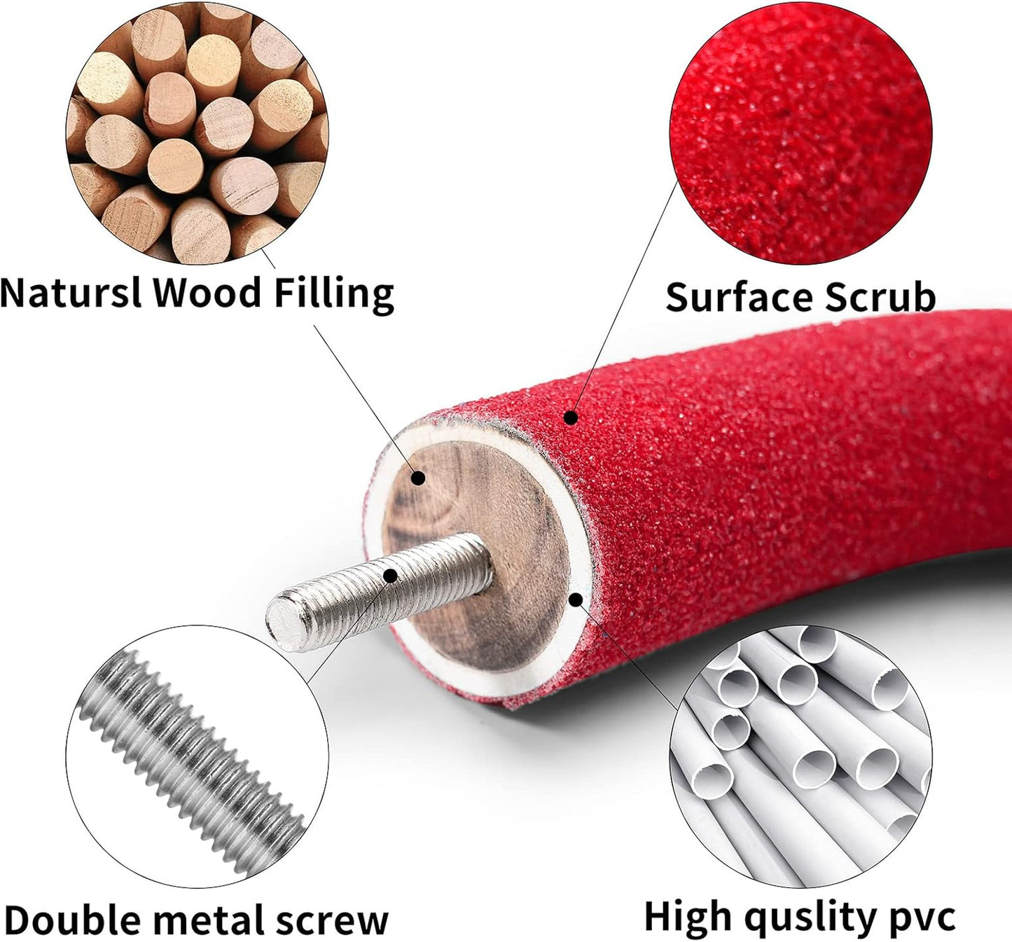 U Shape Parrot Perch Stand Toy Bird Platform Sand Paw Grinding Clean Stick Exercise Conure Budgie Cockatiel Cage Accessories (Red)