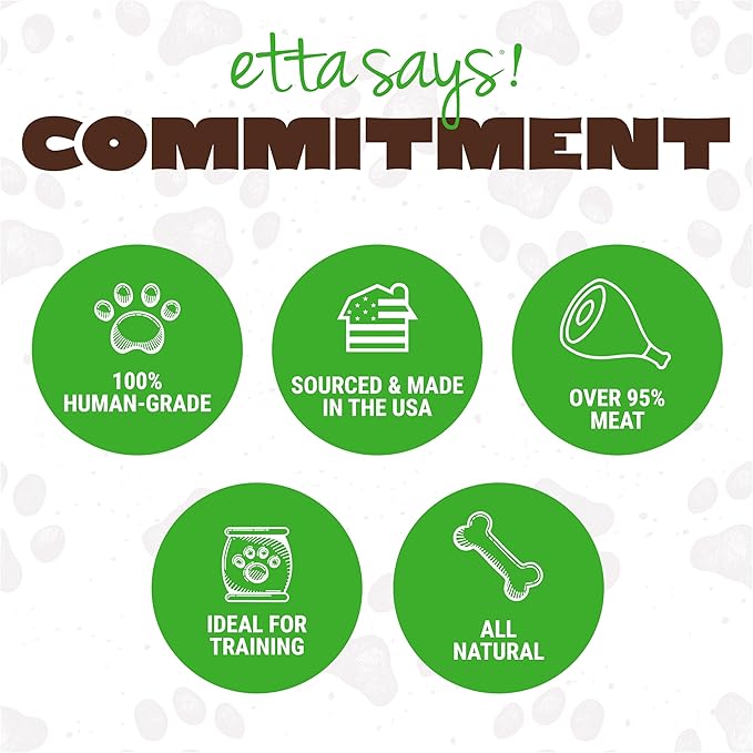 etta says! Big Yumm Sticks - Real Meat Beef Dog Jerky Treats - Human Grade - Made in The USA (24 Count Pack of 1)