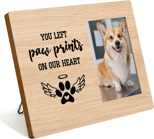 Pet Memorial Gifts for Dogs, Dog Memorial Gifts for Loss Of Cat, Pet Loss Sympathy Gift Picture Frame, Pet Loss Gifts, Pet Remembrance Gift Dog Cat Memorial Photo Frame for Desk Shelf Table Room Decor