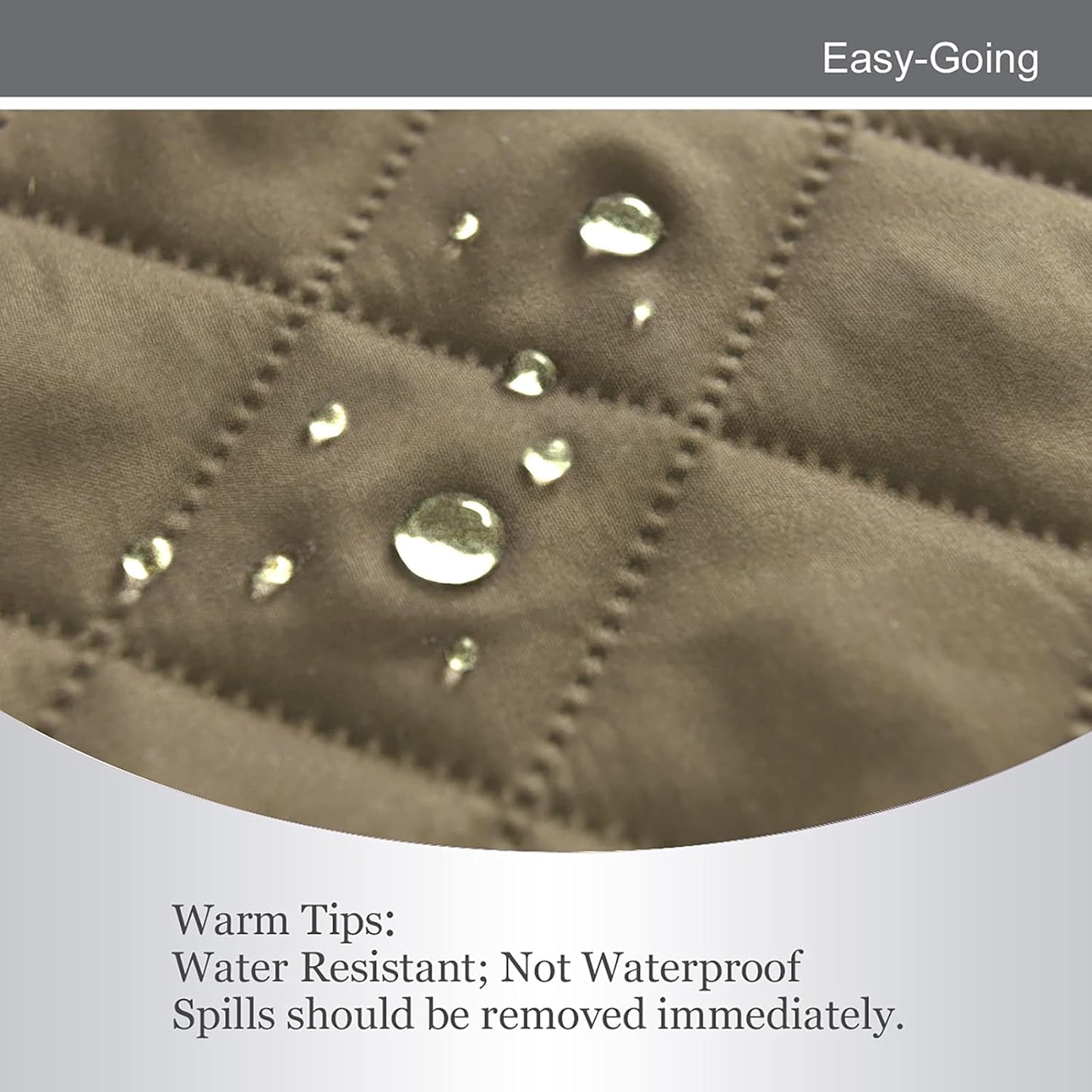 Easy-Going Oversized Chair Sofa Slipcover Reversible Sofa Cover Water Resistant Couch Cover Furniture Protector Cover with Elastic Straps for Pets Dog (Oversized Chair, Beige/Beige)