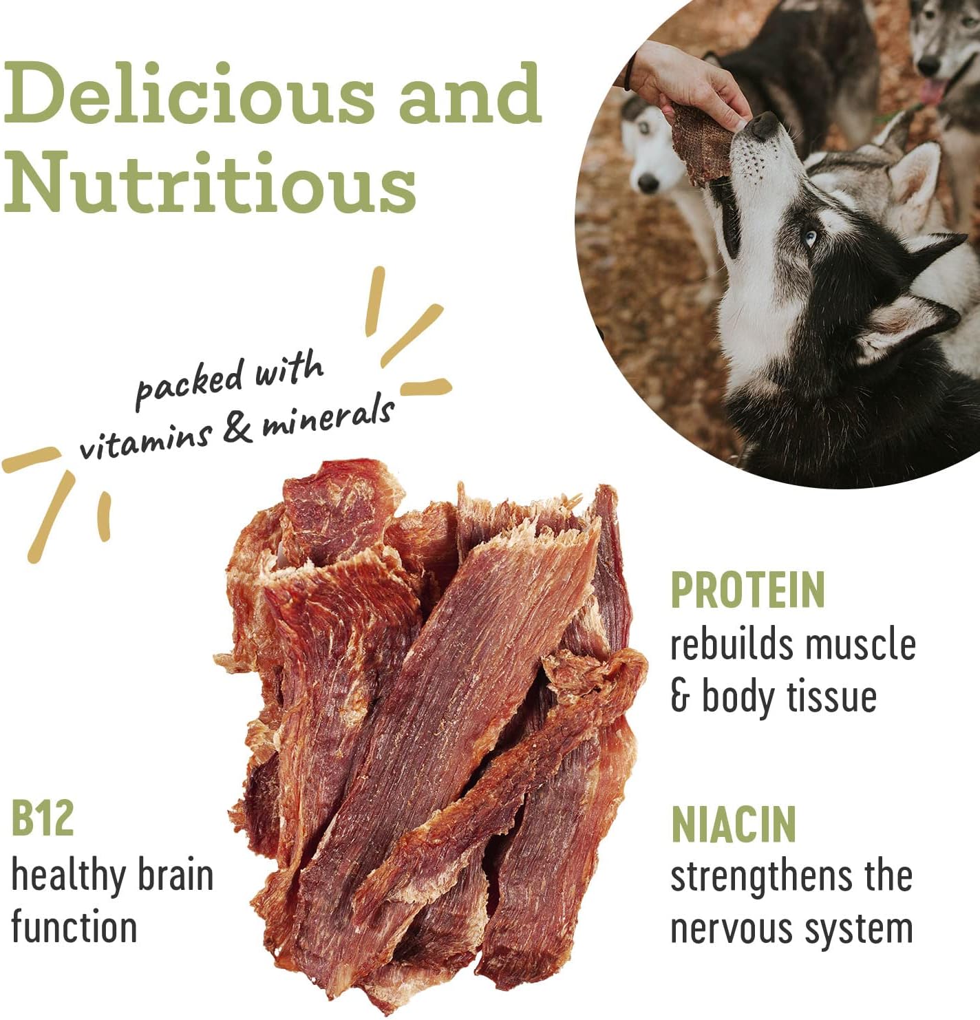 Farm Hounds - Pork Jerky - Premium Natural Jerky for Dogs - 100% Humanely Raised Pork - Break-to-Size - Great for Training & Treats - No Added Fillers - Made in USA - 3.5 oz - 1 Pack