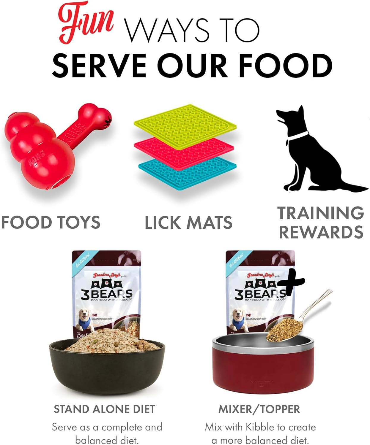 Grandma Lucy's 3 Bears Beef Dog Food - 8lb