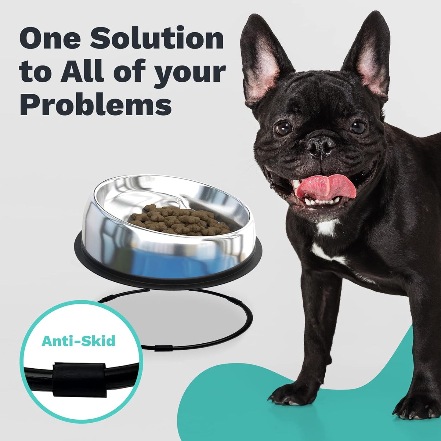 Enhanced Pet Bowl Stand - New Anti-Skid Feature - Dog and Cat Bowl Stand Exclusively for Use with The Corresponing Size Enhanced Pet Bowl (Small)