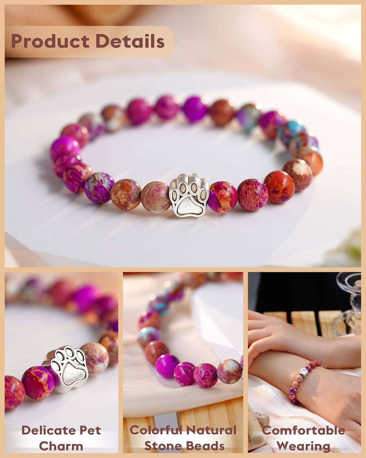 FYUKISS 𝗣𝗲𝘁 𝗠𝗲𝗺𝗼𝗿𝗶𝗮𝗹 𝗚𝗶𝗳𝘁𝘀 𝗳𝗼𝗿 𝗪𝗼𝗺𝗲𝗻/𝗠𝗲𝗻, Multiple Colors Available: Pink, Black, Mixed, Purple, Blue