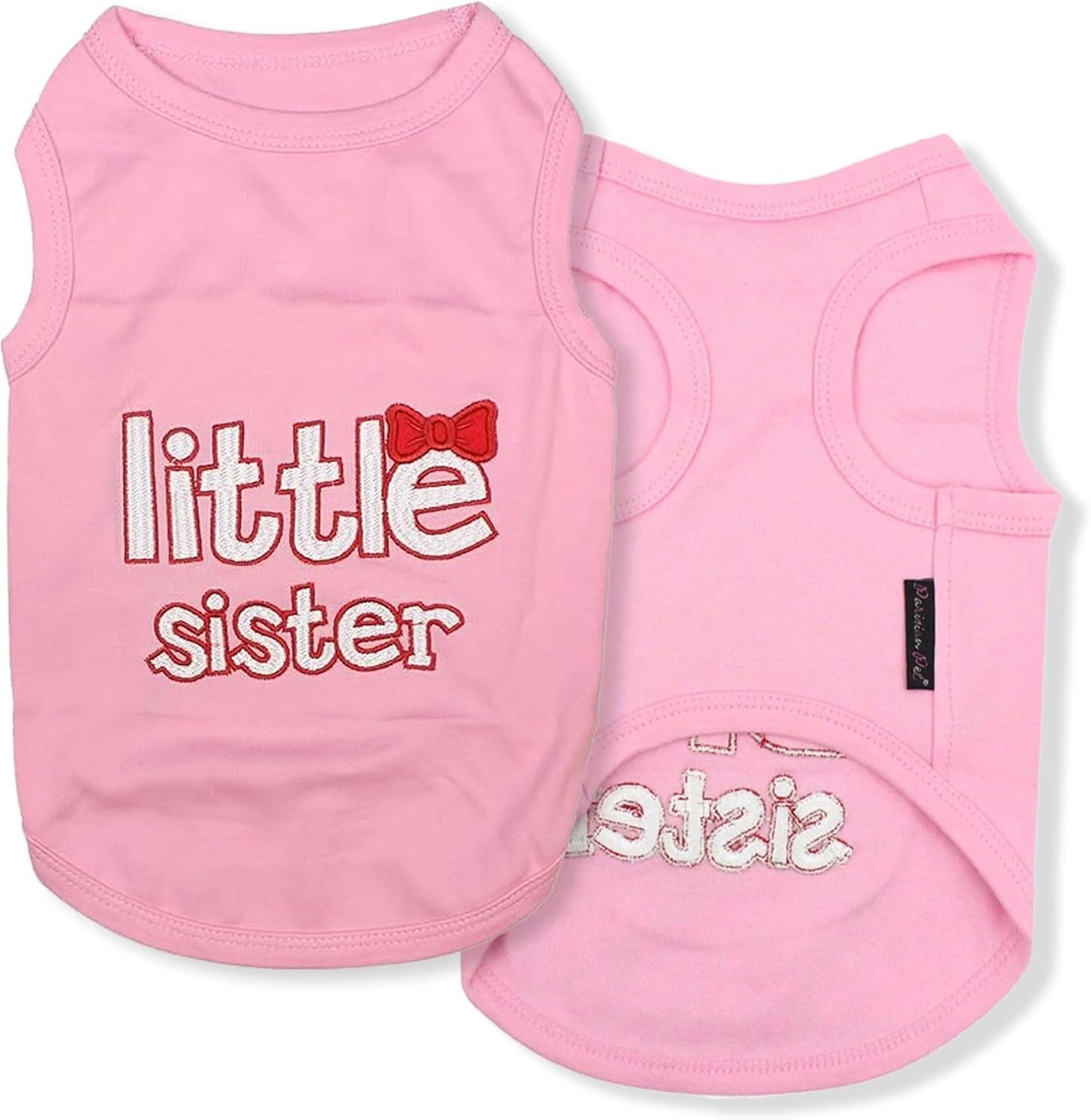 Parisian Pet Dog Cat Clothes Tee Shirts Little Sister T-Shirt, 2XL