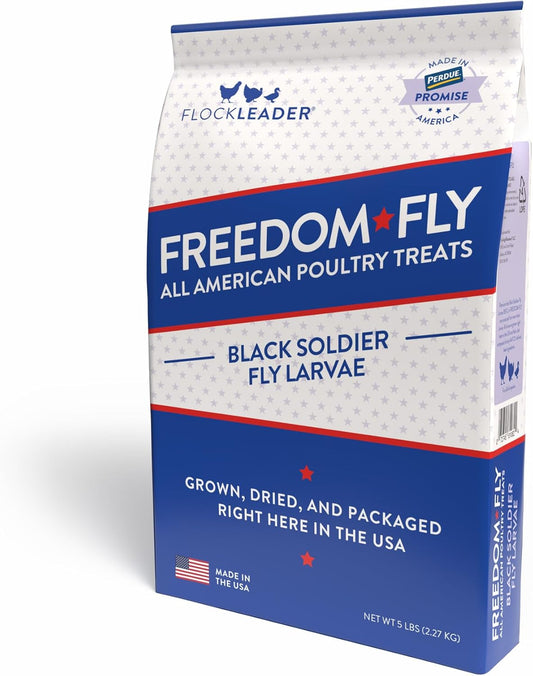 Freedom Fly, All American Dried Black Soldier Fly Larvae Poultry Treats, 5 lb