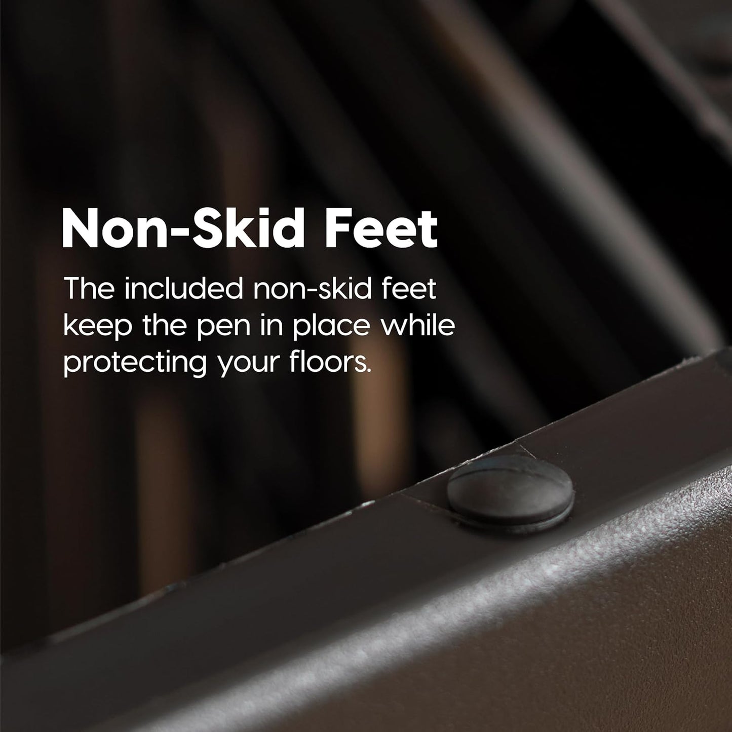 IRIS USA 24" 6-Panel Dog Playpen with Door, 61 x 61 x 24, Puppy Playpen, Dog Play Pen Indoors, Pet Fence, Puppies/Small Dogs, Black