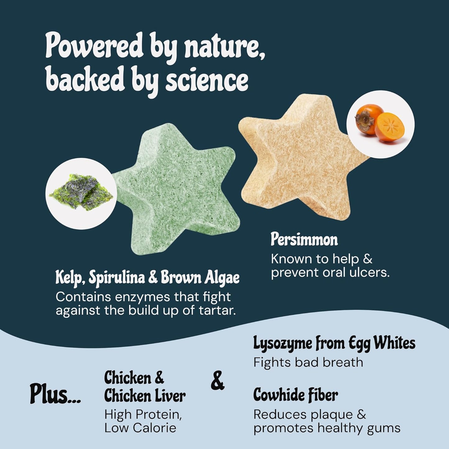 MalsiPree Freeze Dried Dental Chews for Dogs - Clean, Brighten, Freshen Breath & Minimize Tartar - Dog Teeth Cleaning Chews - Anti-Choke - Natural Lysozyme (Chicken Base, 18 pc)